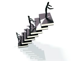 Um passo após o outro: A evolução do pensamento e os objetivos têm no desenvolvimento a resposta para o investimento de esforços. Créditos: Divulgação
