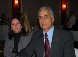 O Gerente Regional do Irga na Depressão Central e Vice-presidente de Orizicultura da Fenarroz, Jaceguay Barros, prestigiou o evento acompanhado da esposa Elisabeth Barros.