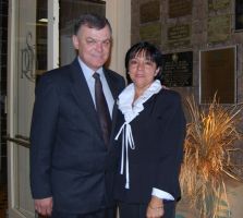 O Vice-presidente Geral da Fenarroz, Luiz Alberto Silva, e a esposa Luzia Silva, receberam os convidados e prestigiaram o lançamento oficial da feira.