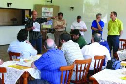 As características sociais, econômicas e culturais de Faxinal do Soturno foram expostas no encontro. Créditos: Assessoria de Comunicação Adm. Municipal Faxinal do Soturno