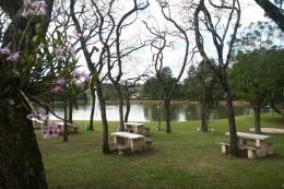 Espaço de lazer, churrasqueiras e camping. Créditos: Arquivo Socepe.