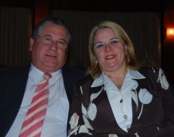 O presidente da Cacisc, Franco Pudler, e a esposa Ivandra também prestigiaram o lançamento oficial da Fenarroz.