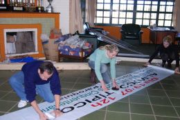 Os preparativos começaram cedo e a organização envolveu colaboradores da administração e voluntários. Créditos: Liana Merladete