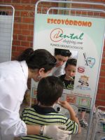 O “escovódromo” é a grande atração da Dental. Créditos: Arquivo Dental
